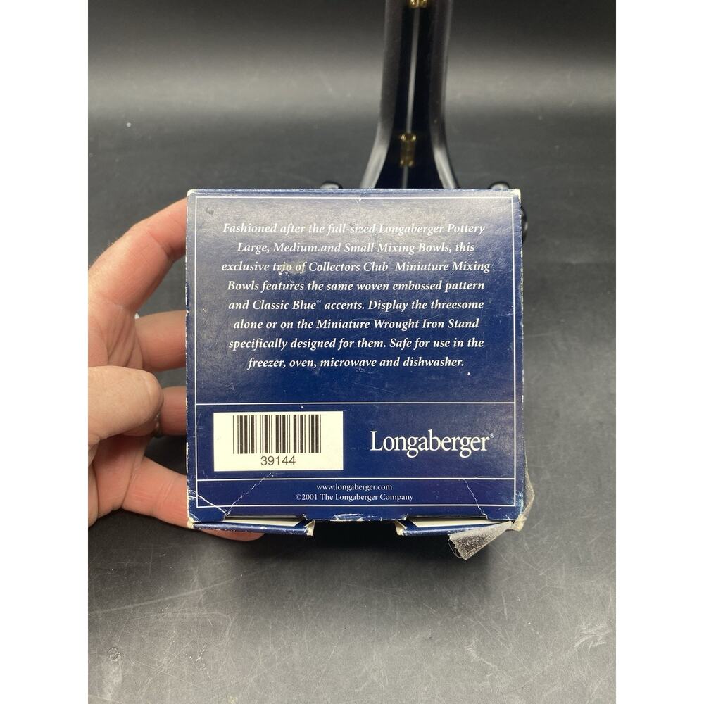Longaberger Collectors Club Miniature Cabana Stripe Woven Nested Bowl Set NIB￼ - Picture 16 of 16